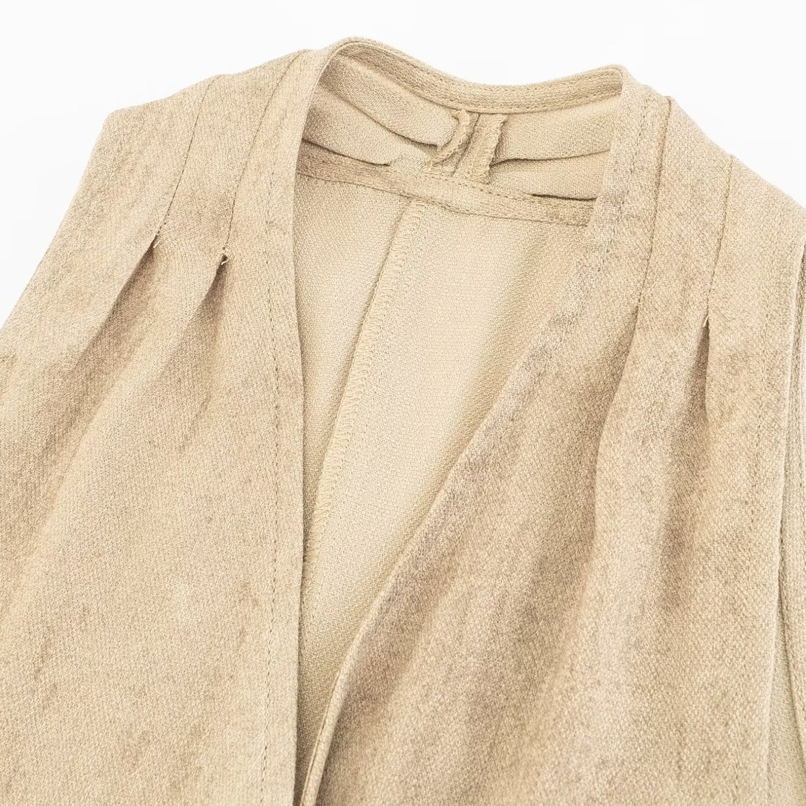 Sand Wrap V-Neck Dress