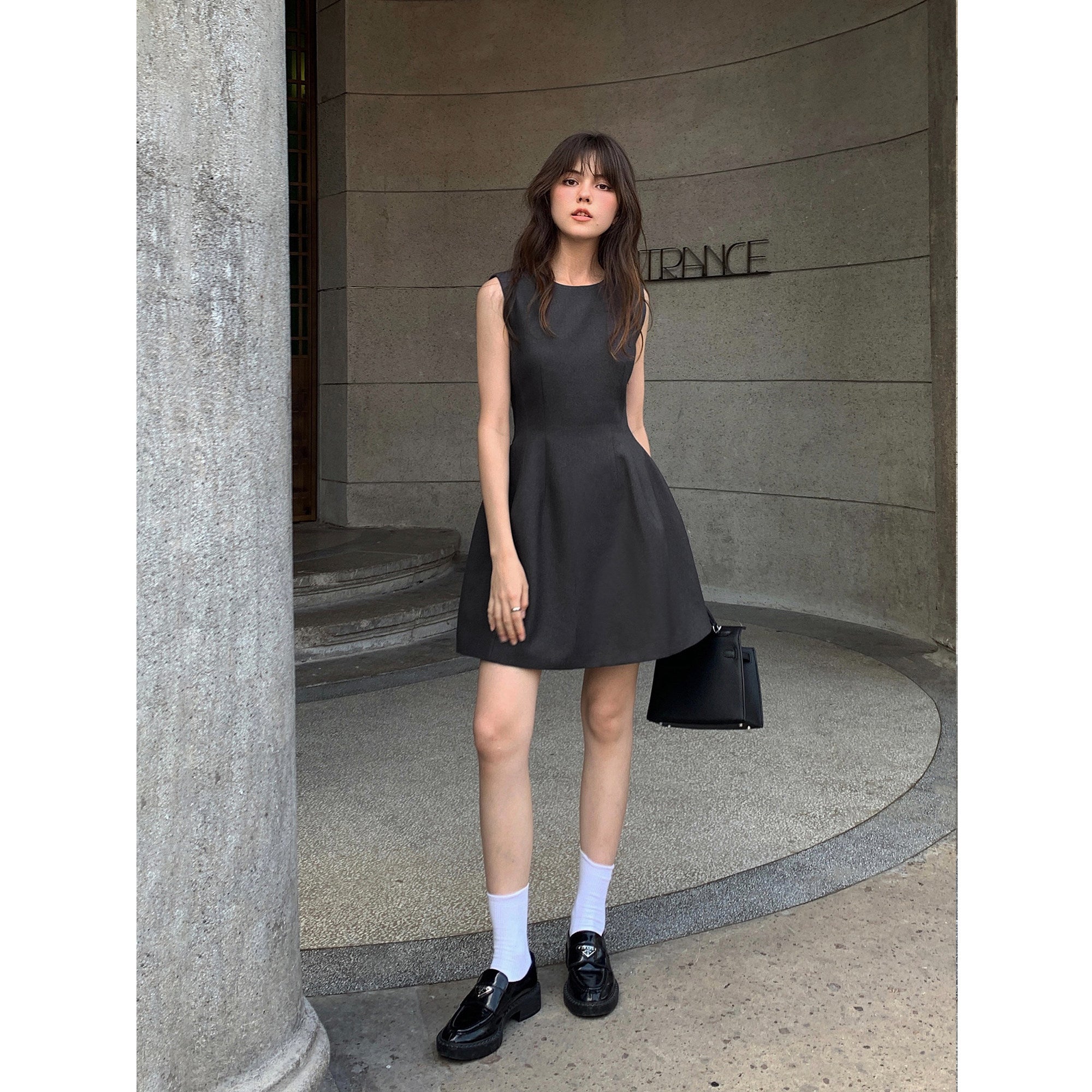 Structured Flare Mini Dress