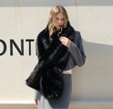 Black Fur Scarf