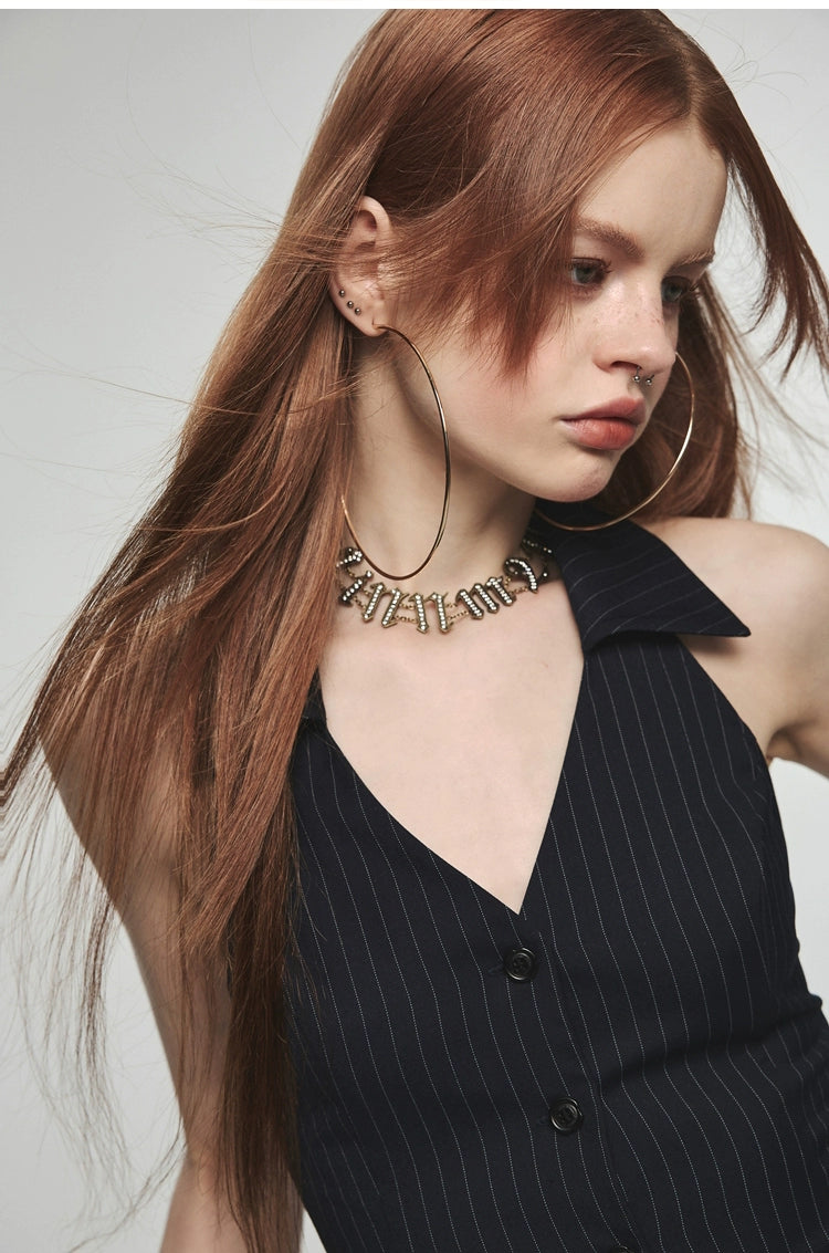Pleated Halter Dress