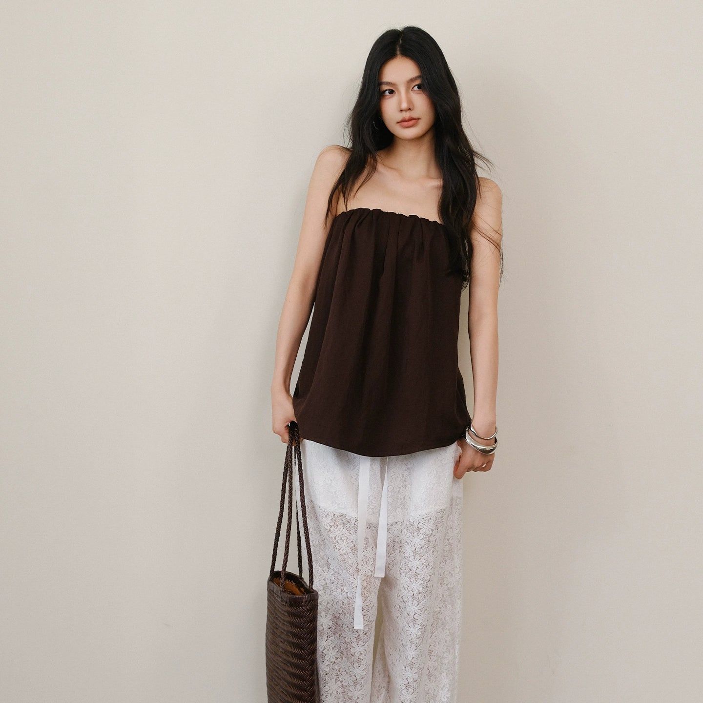 Tencel Bandeau Top