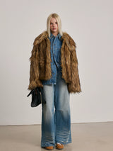 Wolf Faux Fur Coat