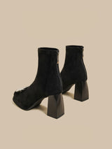 Rhinestone Velvet Boots