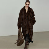 Ultra-Soft Fur Coat - Espresso