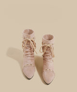 Lace-Trim Ankle Boots