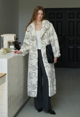 Floral Faux Fur Coat