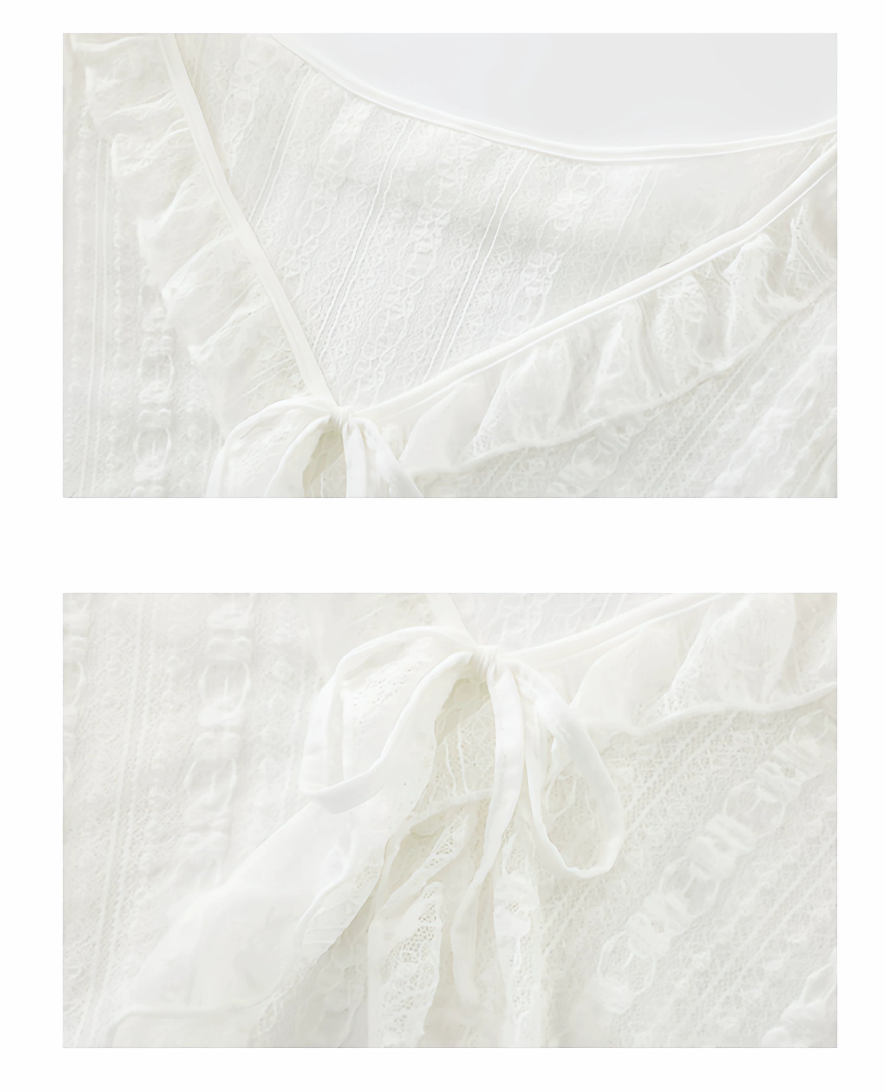 Sheer Lace Tie Cardigan