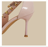 Studded Strap Slingback Heels