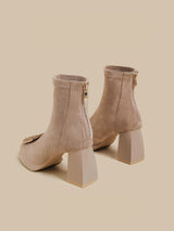 Rhinestone Square-Toe Boots