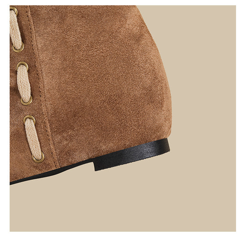 Lace-Trim Ankle Boots