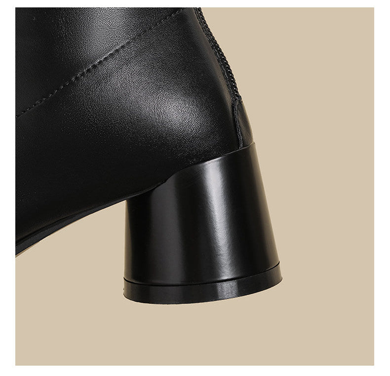 Rhinestone Strap Ankle Boots