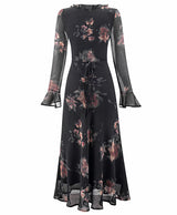 Noir Bloom Sheer Dress