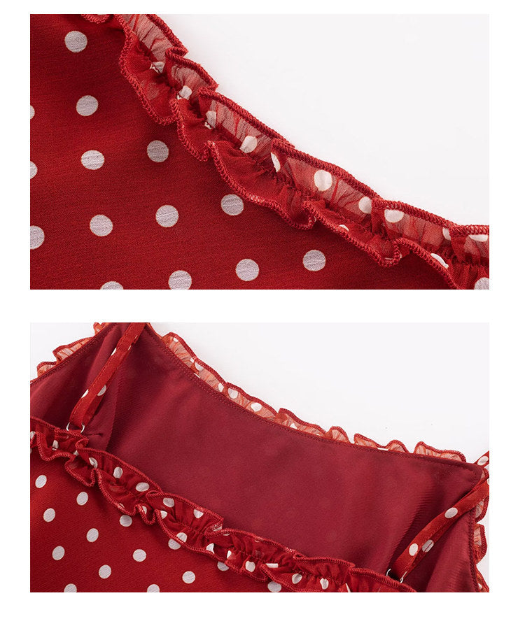 Cherry Dot Slip Dress