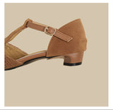 Woven T-Strap Mary Jane Flats