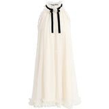 Ivory Ribbon Flow Dress