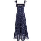 Lace Trim Floral Dress