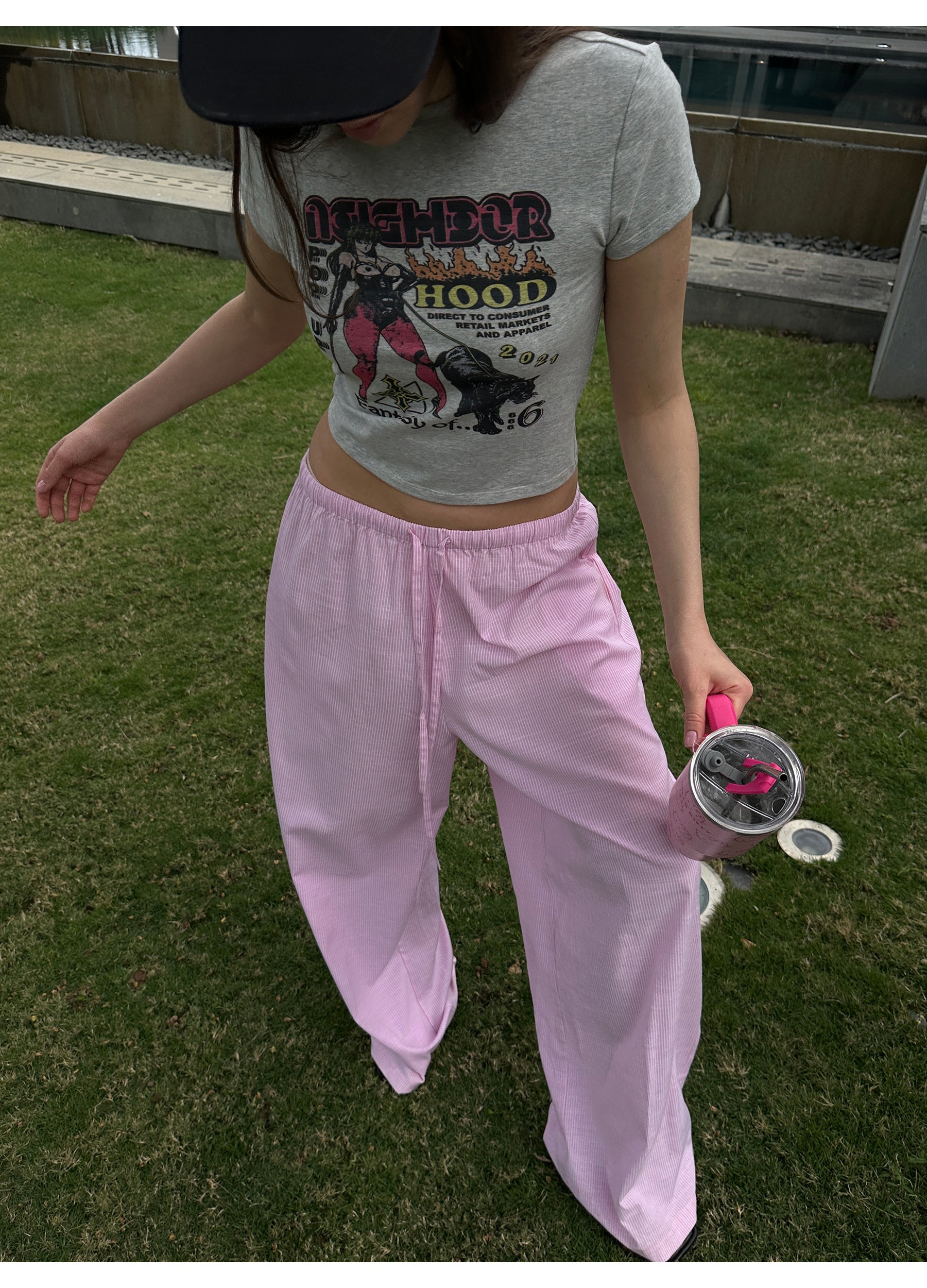 Striped Pink Lounge Pants