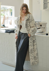 Floral Faux Fur Coat