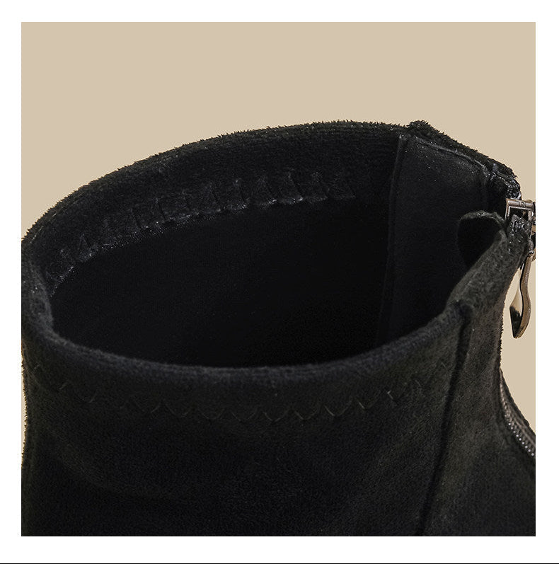 Crystal Bow Boots - Black