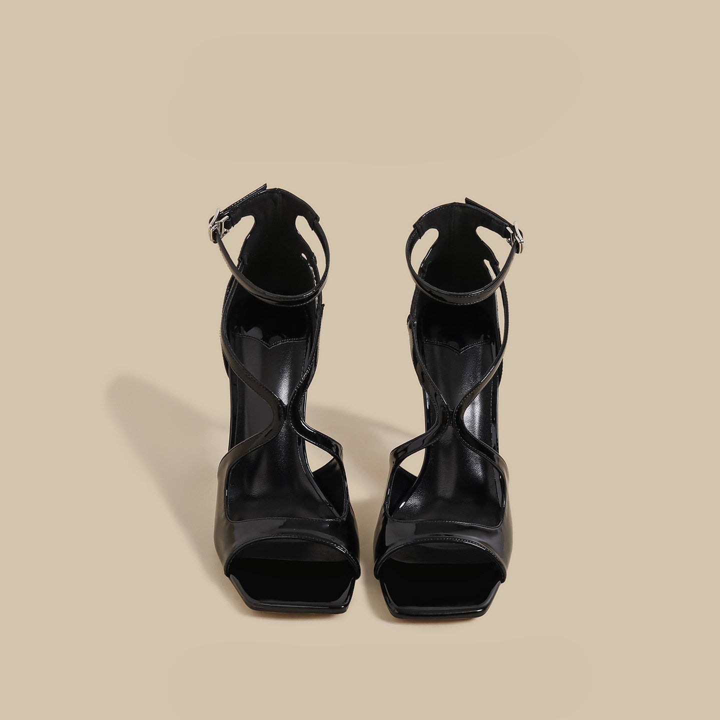 Gloss Strap Stiletto Sandal