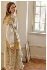 Deer Jacquard Long Vest