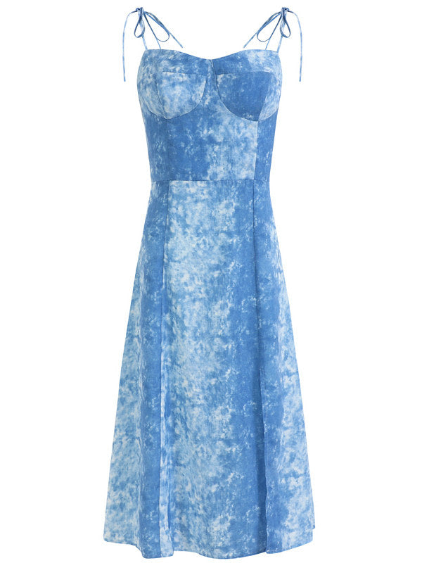 Blue Lace Slip Dress