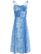 Blue Lace Slip Dress