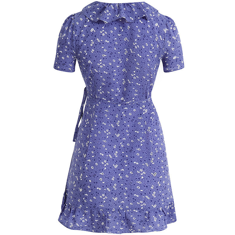 Lavender Wrap Mini Dress