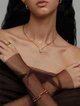 Zircon Gold Necklace
