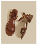 Ankle Strap Block Sandal