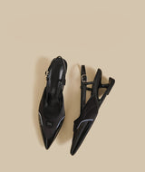 Sculpted Slingback Low Heels