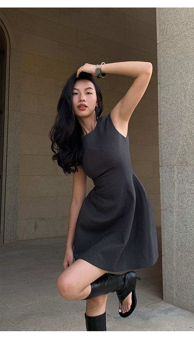 Structured Flare Mini Dress