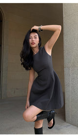 Structured Flare Mini Dress