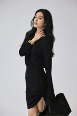 Black Pleated Dress