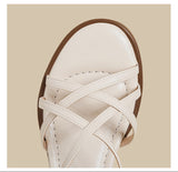 Cross Strap Sandals (Black)