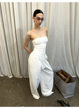 White Bandeau / Sweatpants