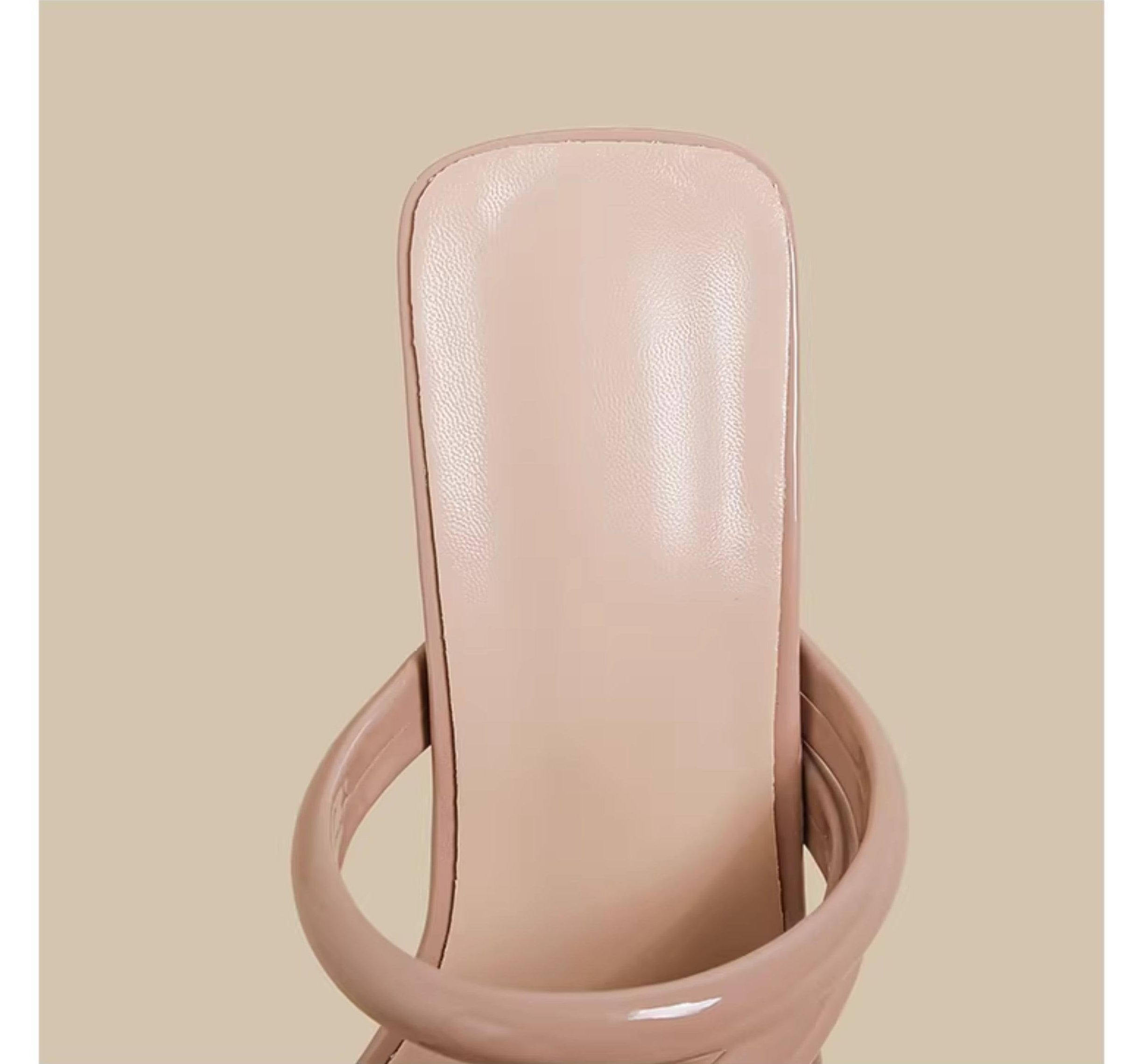 Wrap Strap Heel Sandals (Nude)