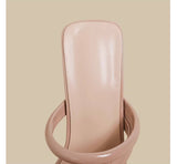 Wrap Strap Heel Sandals (Nude)