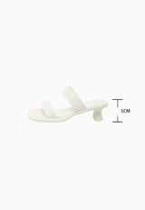 Double Strap Curve Sandals (Black)