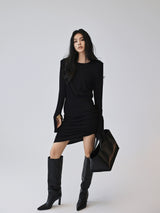 Black Pleated Dress
