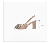 Crystal Bow Block-Heel Slingbacks