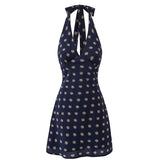 Golden Dot Halter Dress