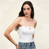 Ribbed Keyhole Padded Camisole