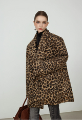 Leopard Blazer Coat