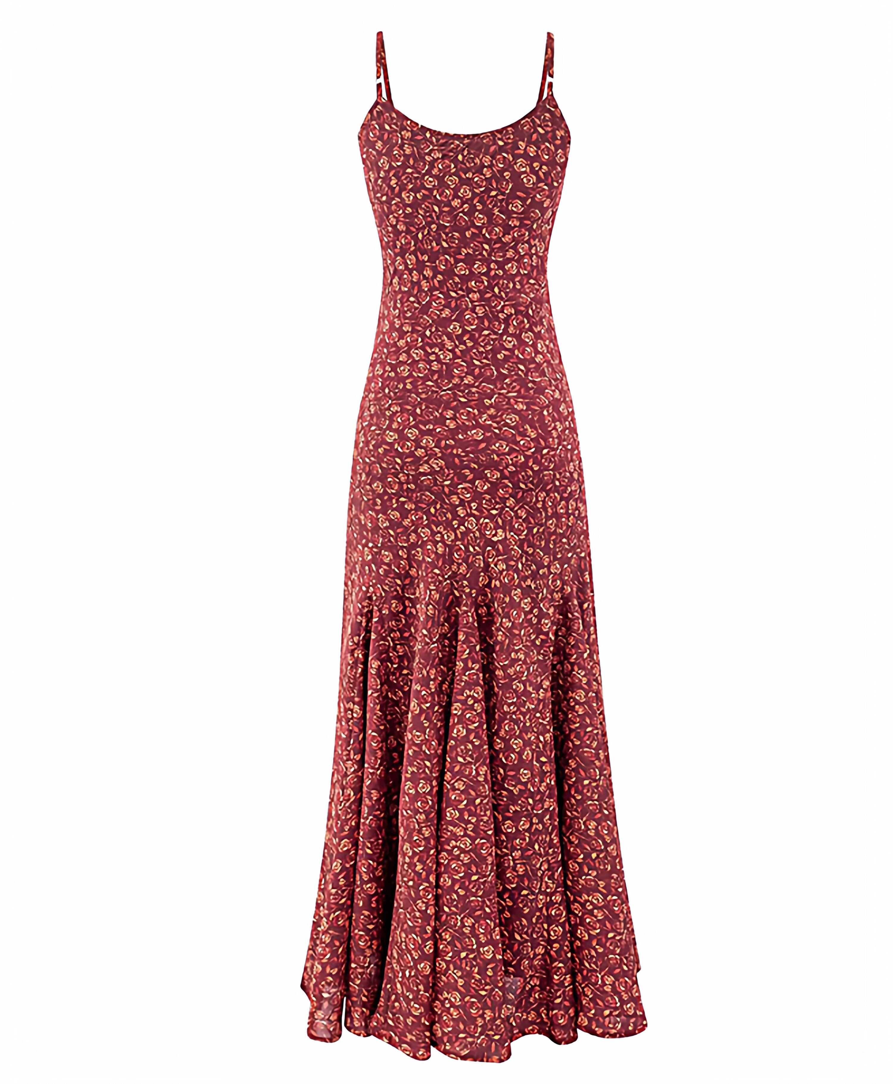 Crimson Bloom Slip Dress