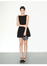 Open-Back Flare Mini Dress