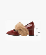 Faux Fur Trim Loafers
