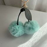 Cherry Pom-Pom Keyring