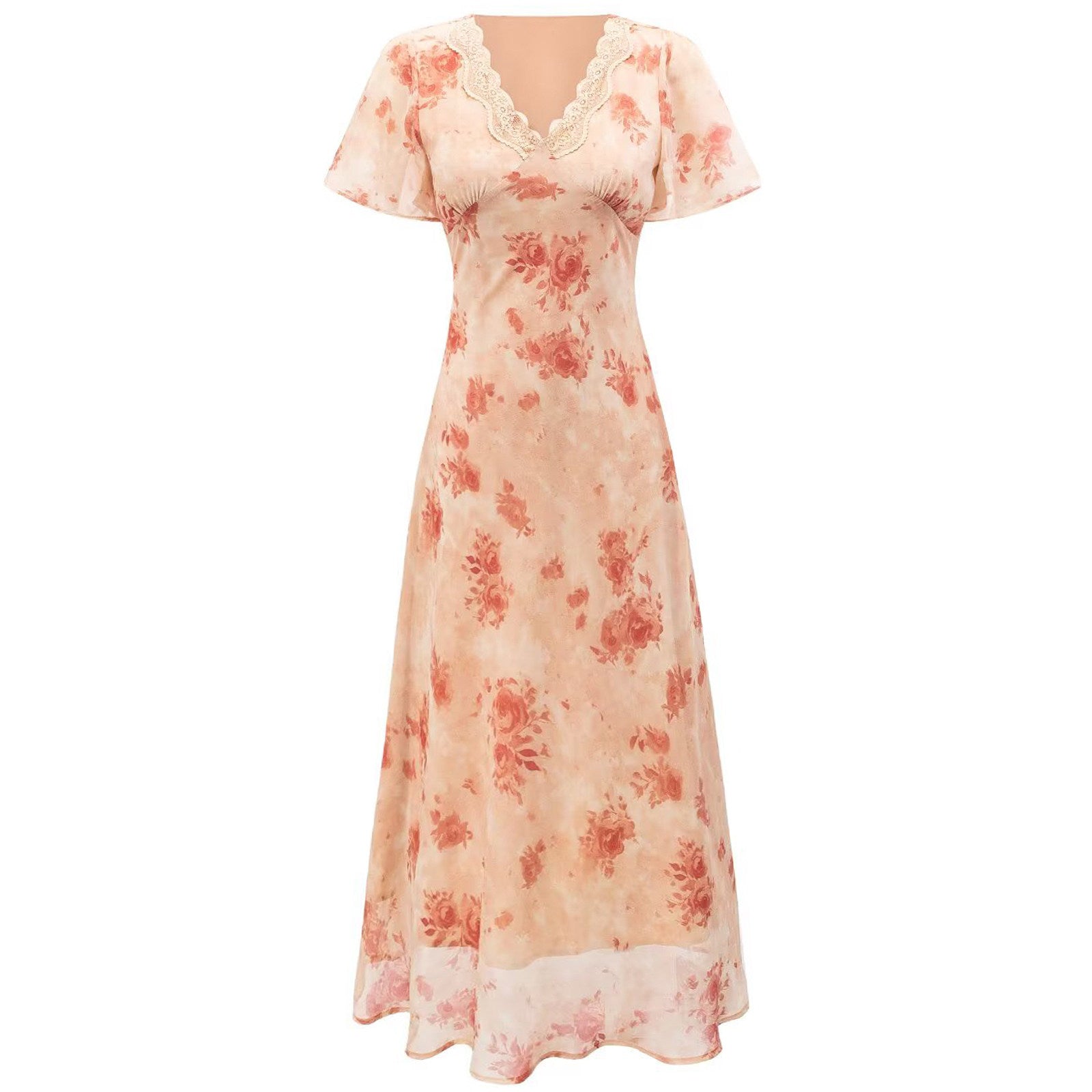 Floral Waist Tie Dress