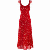 Crimson Floral Maxi